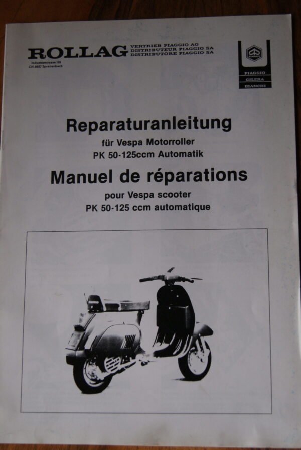 Piaggio Vespa PK50-125ccm Automatik Reparaturanleitung