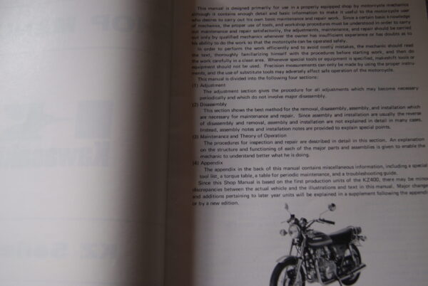 Kawasaki KZ Series Shop Manual - Image 2