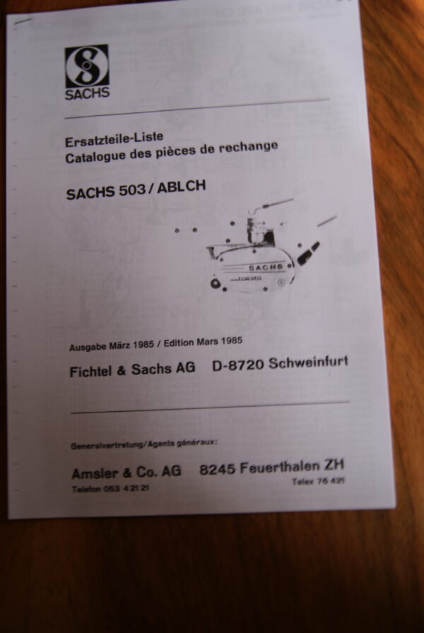 Sachs 503 ABL CH Ersatzteilkatalog