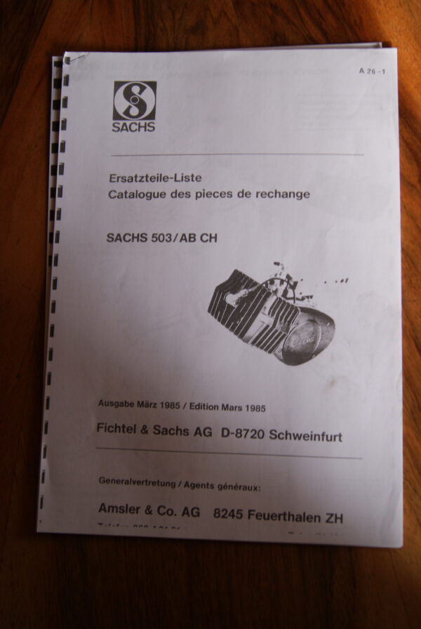 Sachs 503 AB CH Ersatzteilkatalog