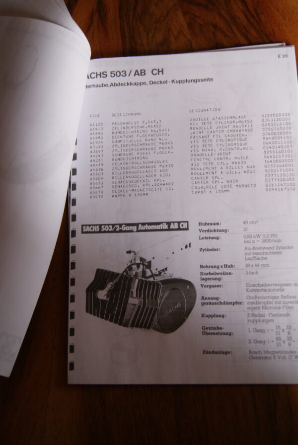 Sachs 503 AB CH Ersatzteilkatalog - Image 4
