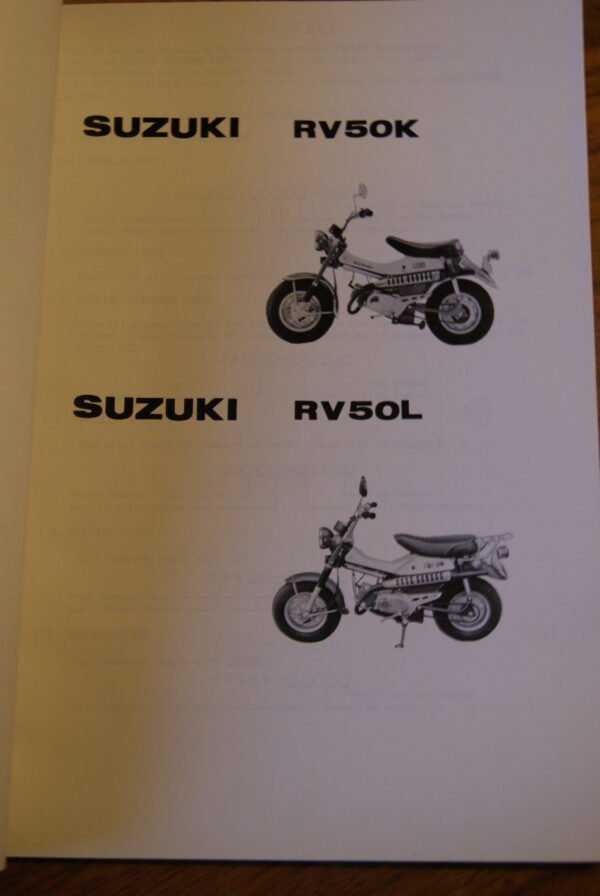 Suzuki RV50K, RV50L Ersatzteil Katalog - Image 2