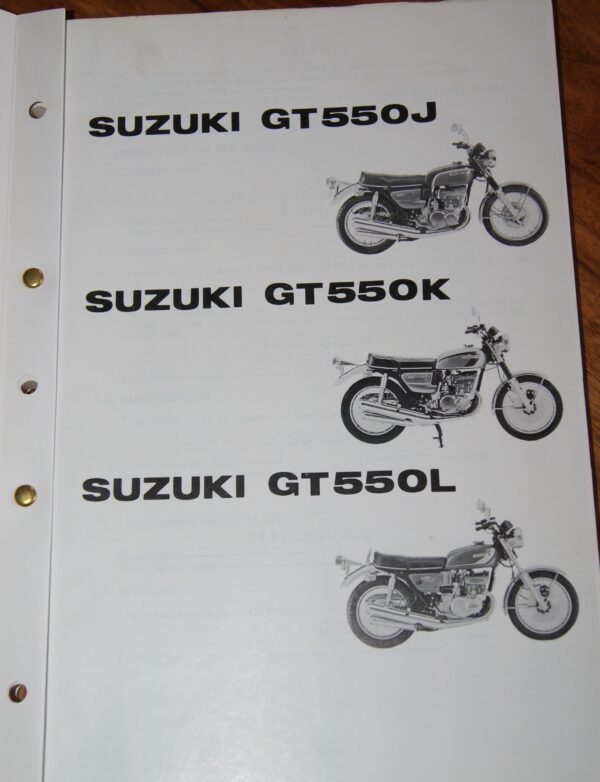 Suzuki GT550J, GT550K, GT550L Ersatzteil Katalog - Image 2