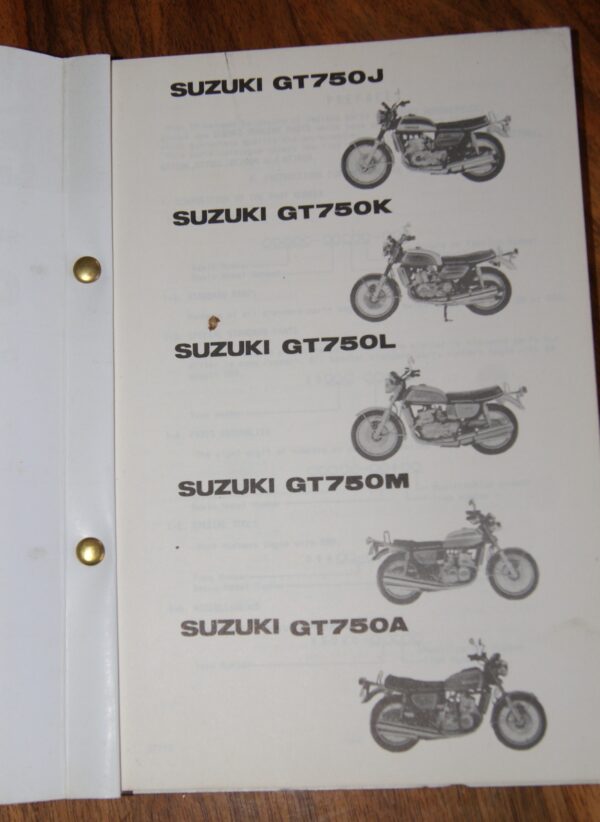 Suzuki GT750J, GT750K, GT750L, GT750M, GT750A Ersatzteil Katalog - Image 2