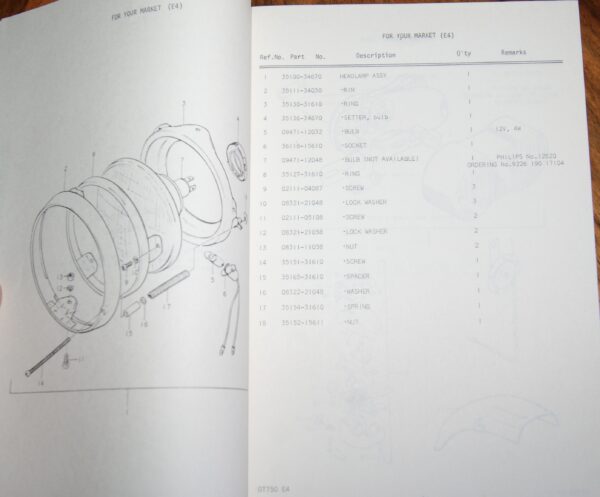 Suzuki GT750M Ergänzungen zu Ersatzteil Katalog - Image 2