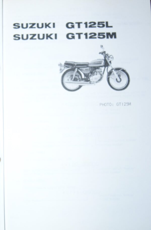 Suzuki GT125L, GT125M Ersatzteil Katalog - Image 2