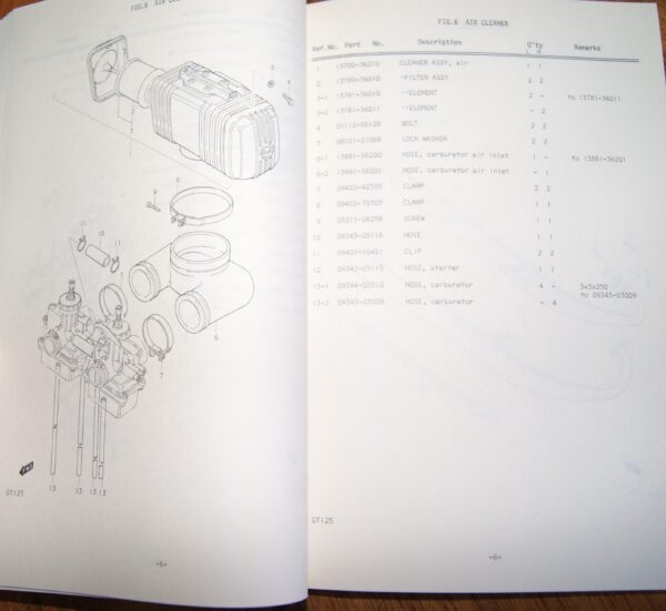 Suzuki GT125L, GT125M Ersatzteil Katalog - Image 3