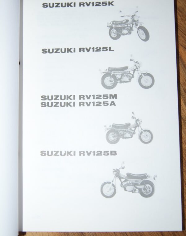 Suzuki RV125K, RV125L, RV125M, RV125A, RV125B Ersatzteil Katalog - Image 2