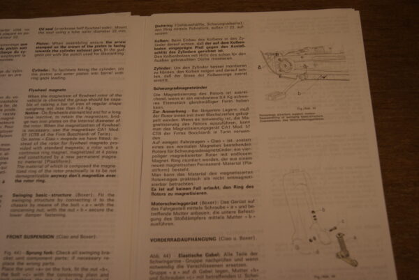 Piaggio Ciao C7-C9, Boxer B1M-B2V-B3M, Ciao Porter CT Werkstatt Handbuch - Image 8