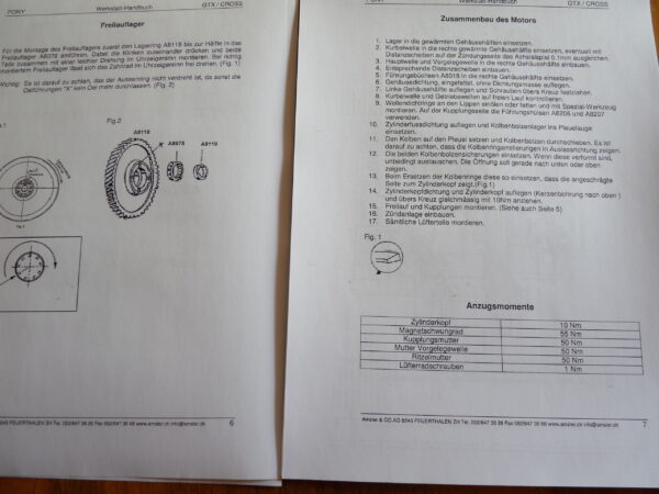 Pony GTX Cross Beta Motor Werkstatt Handbuch - Image 5