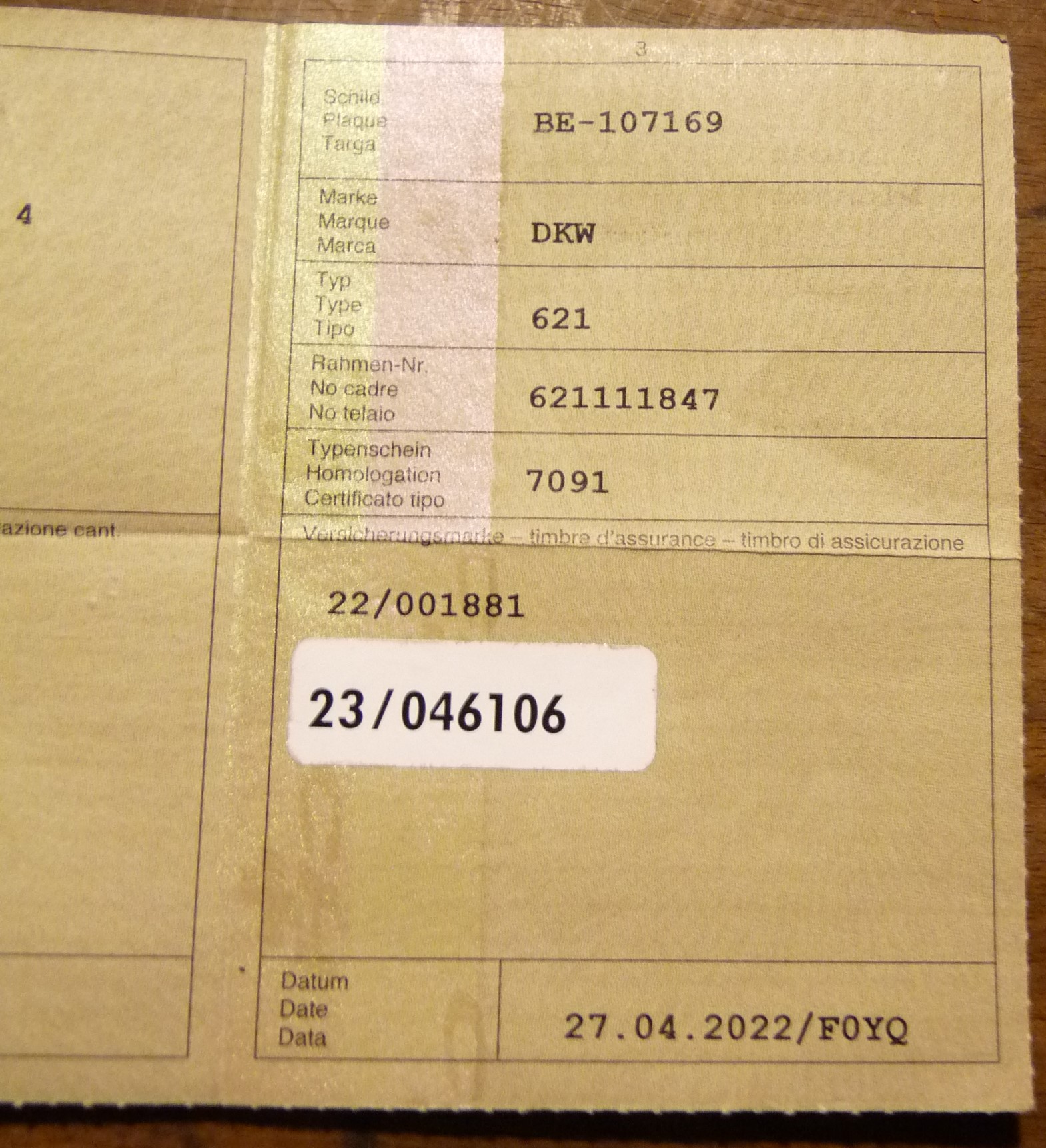 DKW Victoria 621 / 2 Gang Hangeschaltet – Bild 12